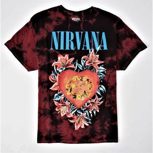 Nirvana Heart Shaped Box Tie Dye grunge punk rock Official T-Shirt L NWT